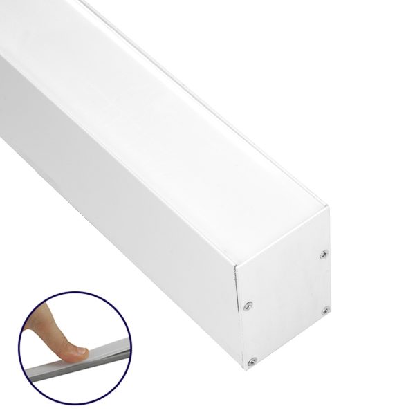Γραμμικό Αρχιτεκτονικό Προφίλ Αλουμινίου Λευκό με Λευκό Οπάλ Κάλυμμα για 4 Σειρές Ταινίας LED Πατητό - Press On 3 Μέτρων AVATAR Linear GloboStar®