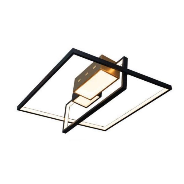 LED Φωτιστικό Οροφής Ράγα Με Εναλλαγή Χρώματος Χρυσό/Μαύρο Dimmable Inlight